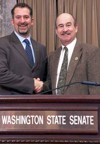 Former San Juan County Sheriff Bill Cumming is honored by the state Senate March 4 with a resolution recognizing his 24 years of service.