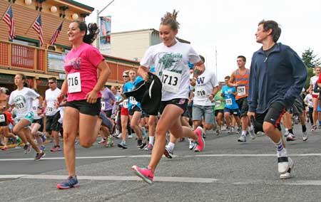 And they're off... 214 runners