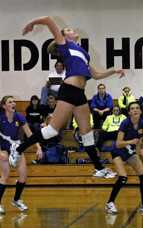 Friday Harbor's Kayla Short is one of four seniors who played their final game at before a home crowd at Turnbull Gym in Tuesday's loss to La Conner in the regular-season finale. Short