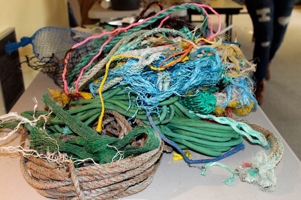 Rope and other trash that washed ashore at Deadman's Bay over the past year was collected and studied by a group of students from Skagit Valley College.