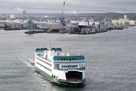 The Chetzemoka leaves Todd Pacific Shipyards for Everett Shipyard