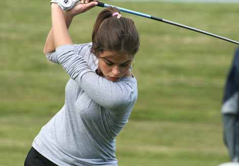 Megan Cuomo and five other Wolverines compete in the District tournament May 13 at North Bellingham. Twenty male golfers and eight female golfers will advance to the Tri-District tournament on May 18 at Eagles Pride in Tacoma.