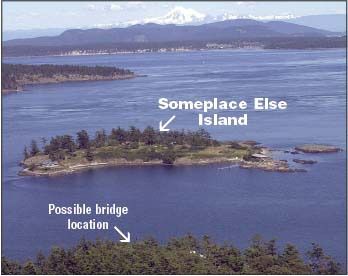 San Juan Island residents' wishes come true: Public Works have acquired an island and renamed it to reflect islanders' desires to have the waste transfer station built 'someplace else.'