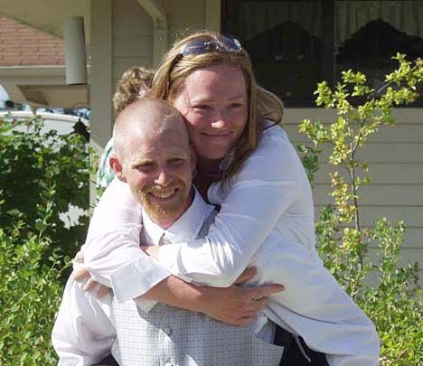 Christine Gabler and her brother