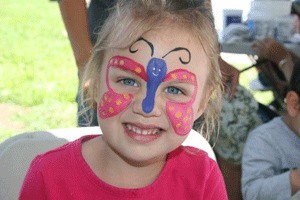 Soroptimist Face Painting at the Pig War Picnic on July 4