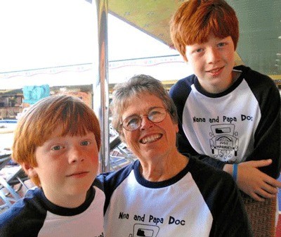 The late Suzan Fincher with her grandsons