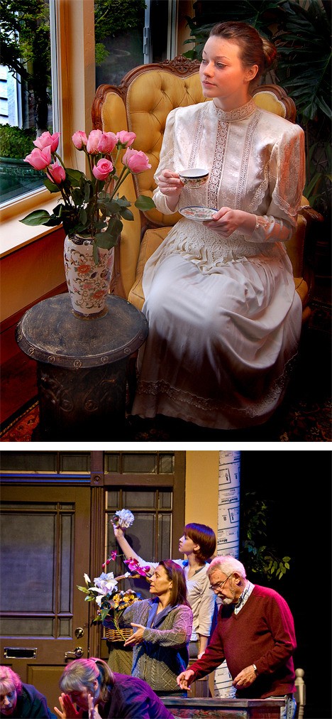 Top photo: Desirae Whalen stars as Eliza in 'My Fair Lady.' Bottom photo: From left