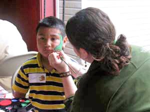 Face painting always proves to be a popular activity at the annual Teddy Bear Picnic