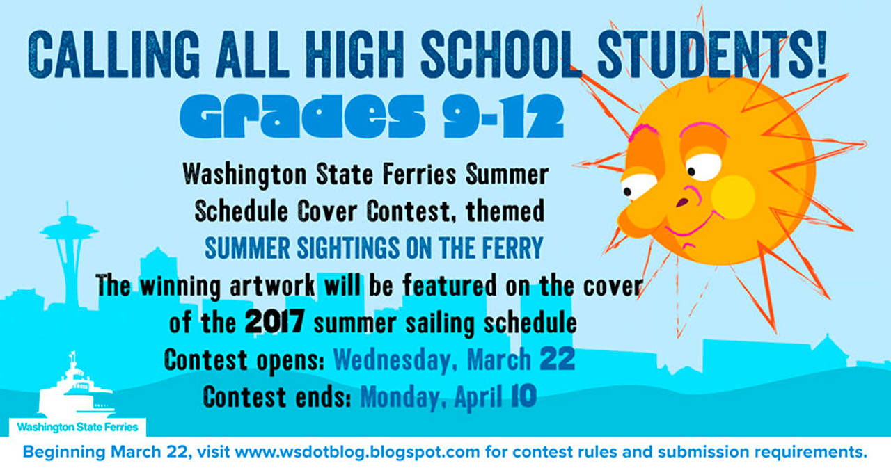 Ferry schedule cover art contest