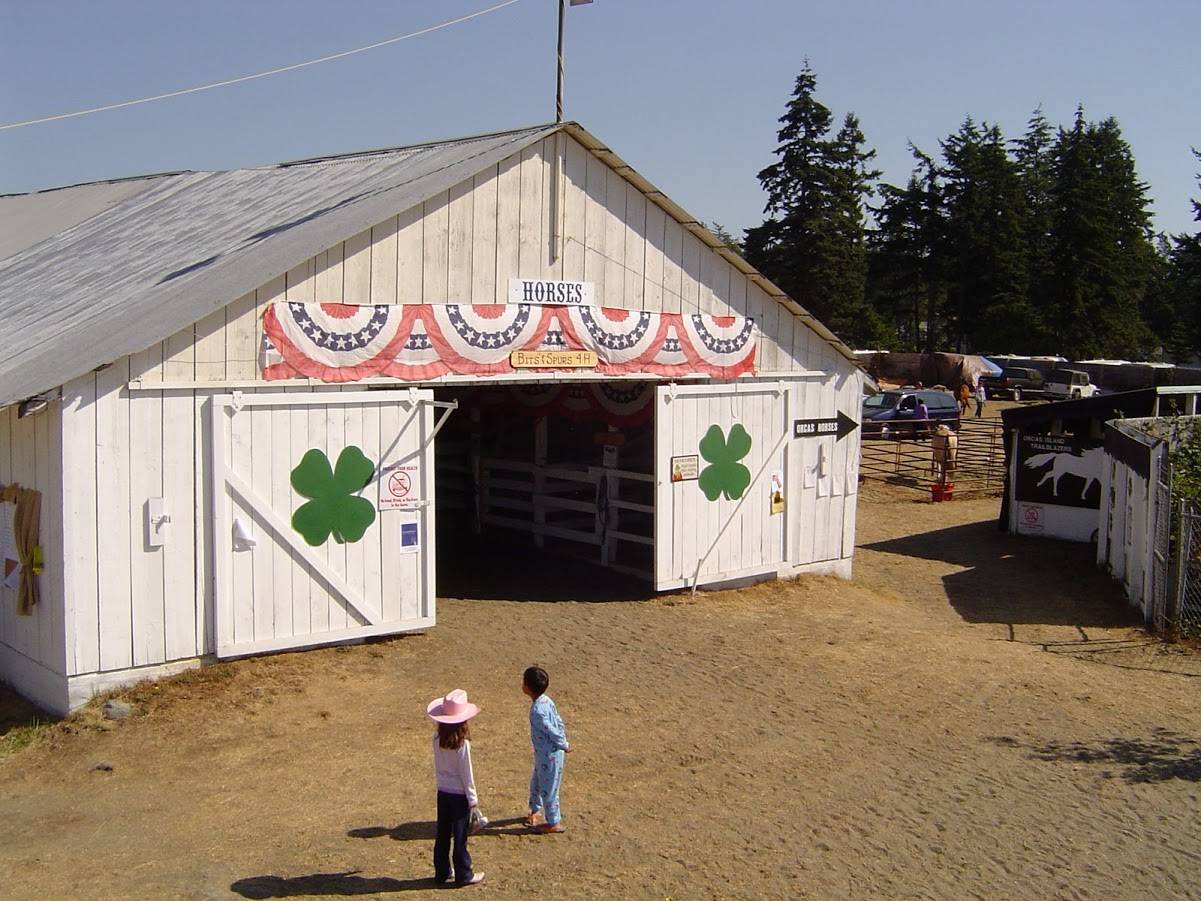 Contributed photo/D.N. Kinsey                                Outdoor pens and cars are located on the east side of the barn in 2006, when it was painted white.