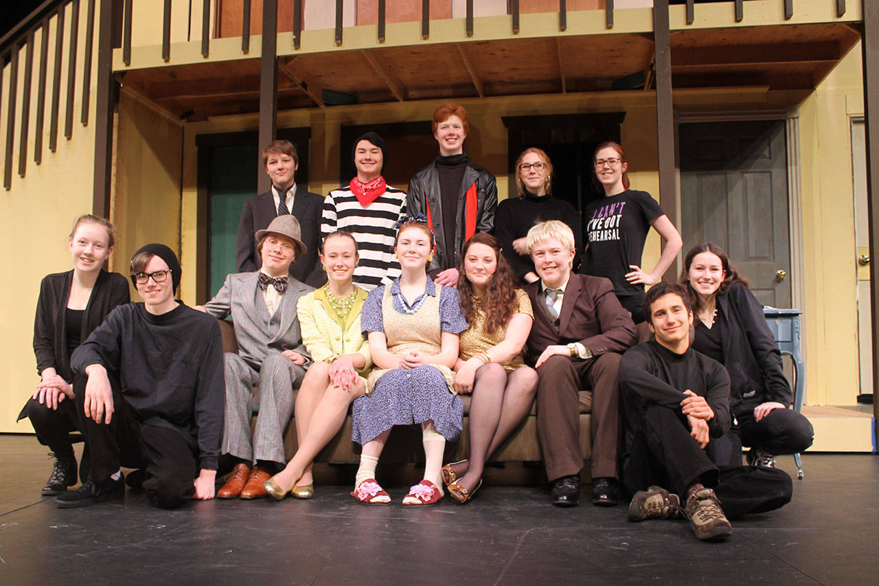 Staff photo/Heather Spaulding The cast of “Noises Off.”