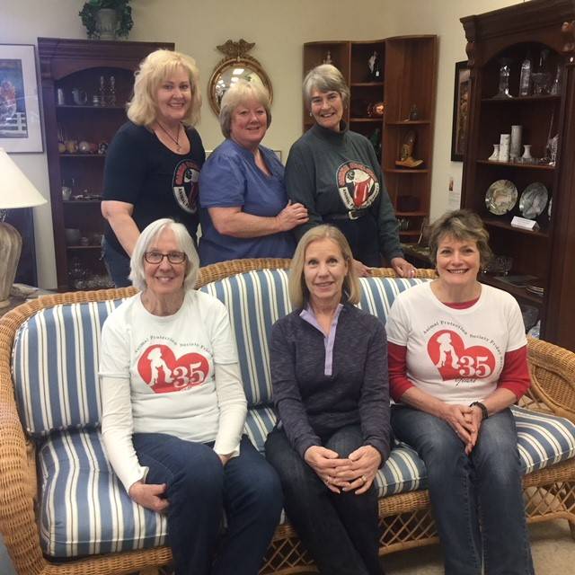 Contributed photo/Animal Protection Society                                Back row, left to right: Julie Corie, Leslie Byron and Shirley Reuscher. Front row, left to right: Jan Gray, Rebecca Hughes and Toni Bailey.