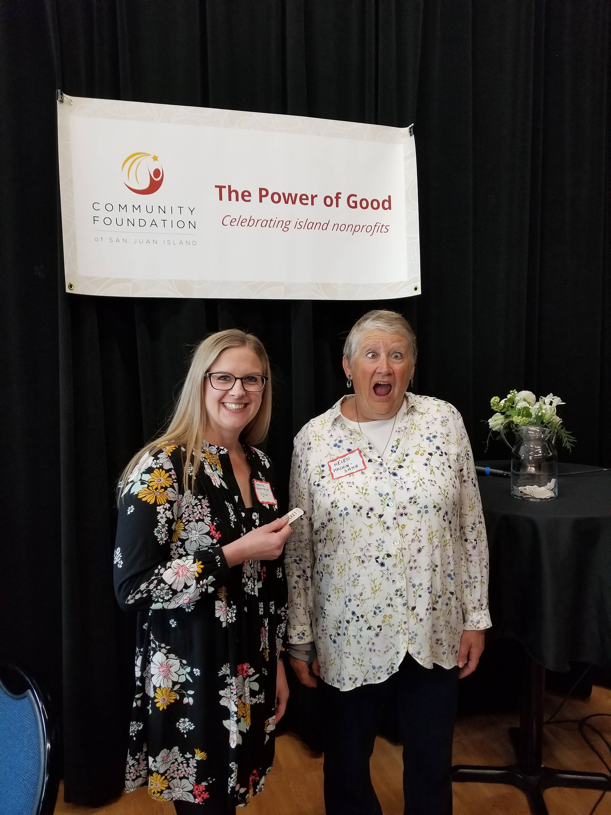 Contributed photo/San Juan Island Community Foundation                                Helen Machin-Smith, Island Stage Left, was the winner of the $1,000 grant from the Community Foundation.