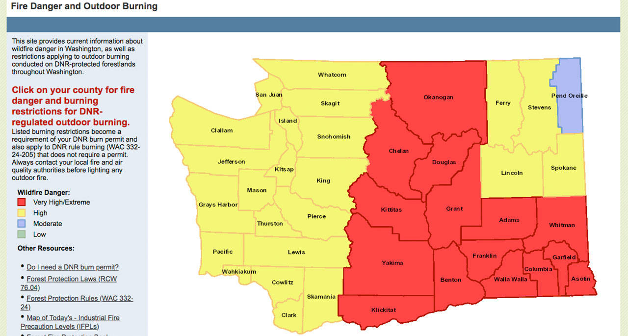 Burn ban in effect throughout Washington state The Journal of the San