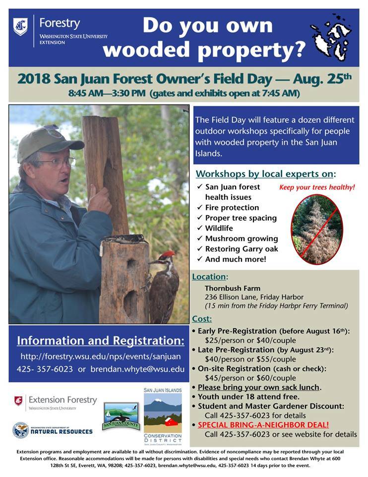 Workshops for forest owners, Aug. 25