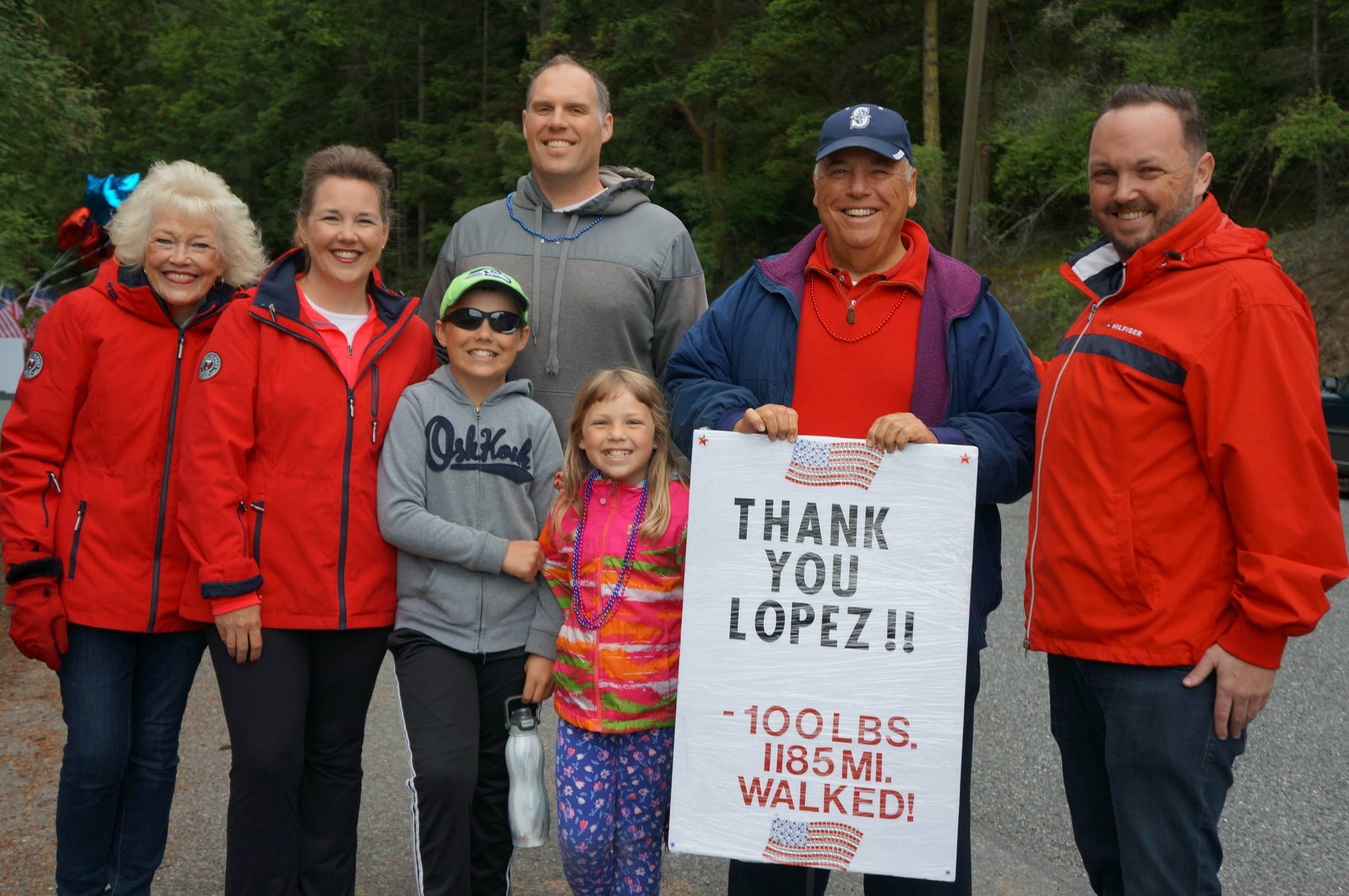 Contributed photo/ Stephanie Cariker and Joyce Lyster. Karla Therriault, Karly Leyde, Jack Leyde, Brian Leyde (in back), Kate Leyde, Ted Therriault, Ted Therriault (left to right)