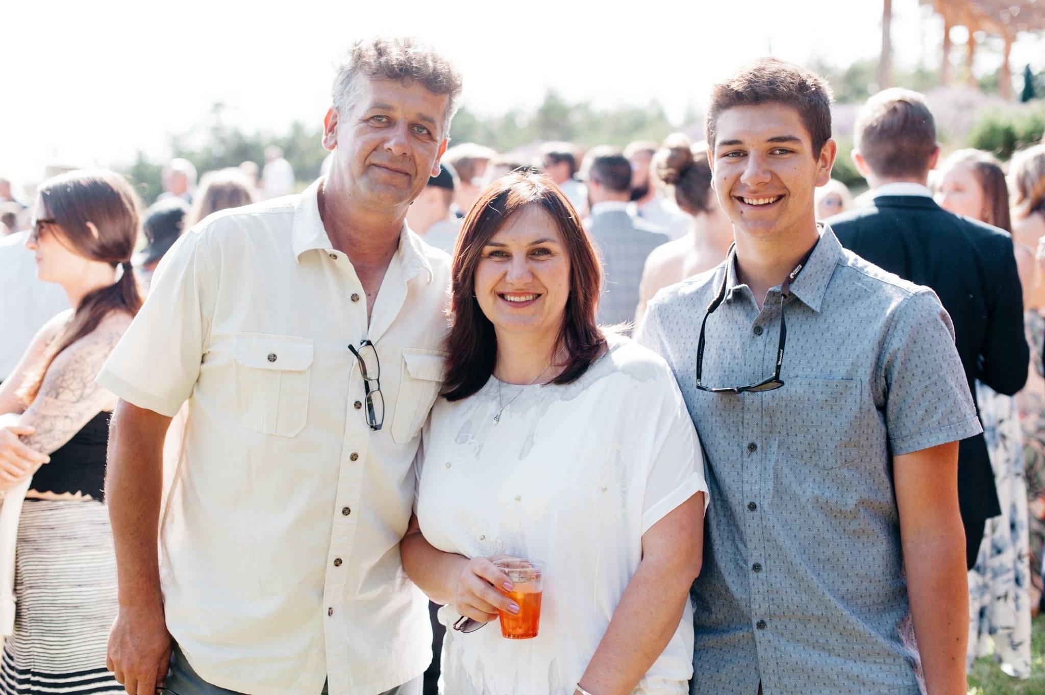 Contributed photo                                Dina Melic (center) with husband Faim and son Alen.