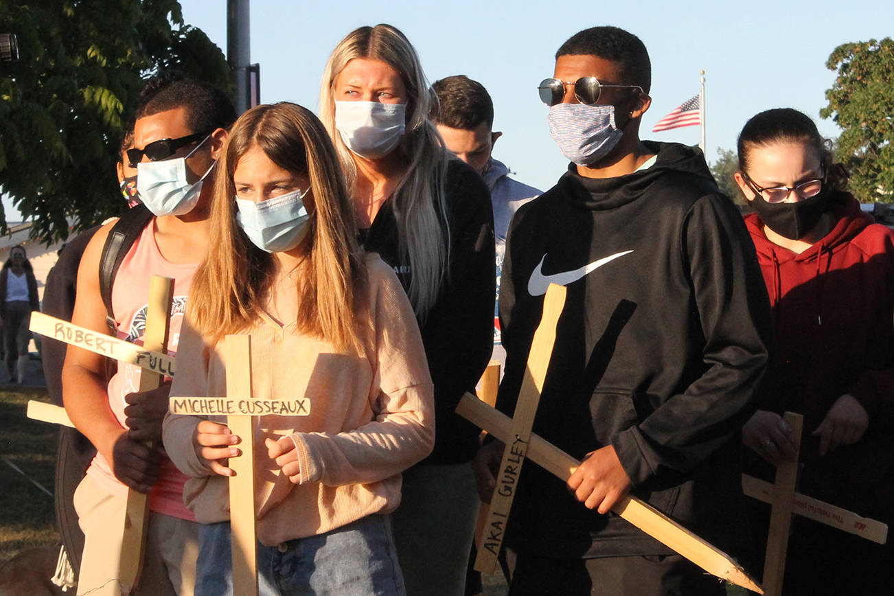 A farewell to Friday Harbor’s Black lives memorial crosses