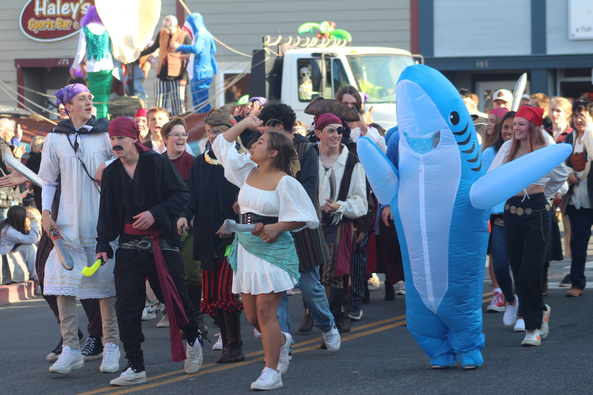 Heather Spaulding  Staff photo
Senior pirates, and sharks