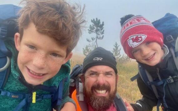 Contributed photo
Jesse Visciglia with his two boys during a hike on the Olympic Peninsula
