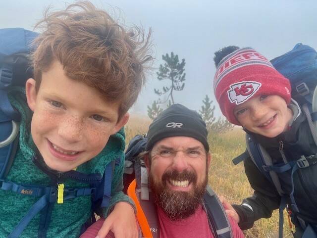 Contributed photo
Jesse Visciglia with his two boys during a hike on the Olympic Peninsula