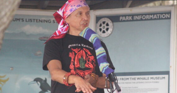 Heather Spaulding Staff photo
Chiyokten Paul Wagner tells Coast Salish stories at Limekiln.