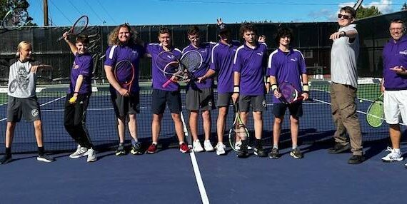 Left to right: Findlay Smith, Owen Hill, Phoenix Daily, Finn Graham, Myles Posenjak, Crede Janson, Noah Hanson, Brandon Prouty, Niko Salas, Coach Kyle (not pictured, Liam Copley).
Heather Spaulding Staff photo