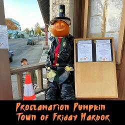 Contributed photo by Lisa Guard and The Web Suites
Second Place: Proclamation Pumpkin – Town of Friday Harbor