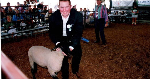 Contributed photo
Clinton Gauthier with his sheep