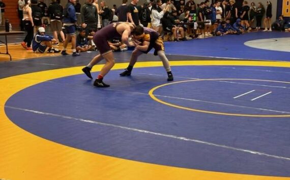 Contributed photo by Jerad Chambers
Nick Chambers v. Concrete in Friday Harbor. Nick got the pin in just under a minute.